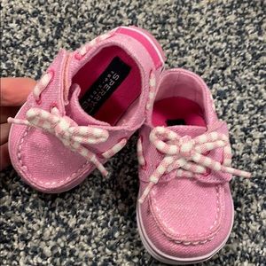 Pink Shimmer and Sparkle Sperry Top-Sider size 1